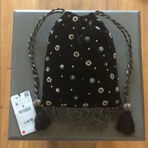 Zara Limited Edition Embroidered Bag